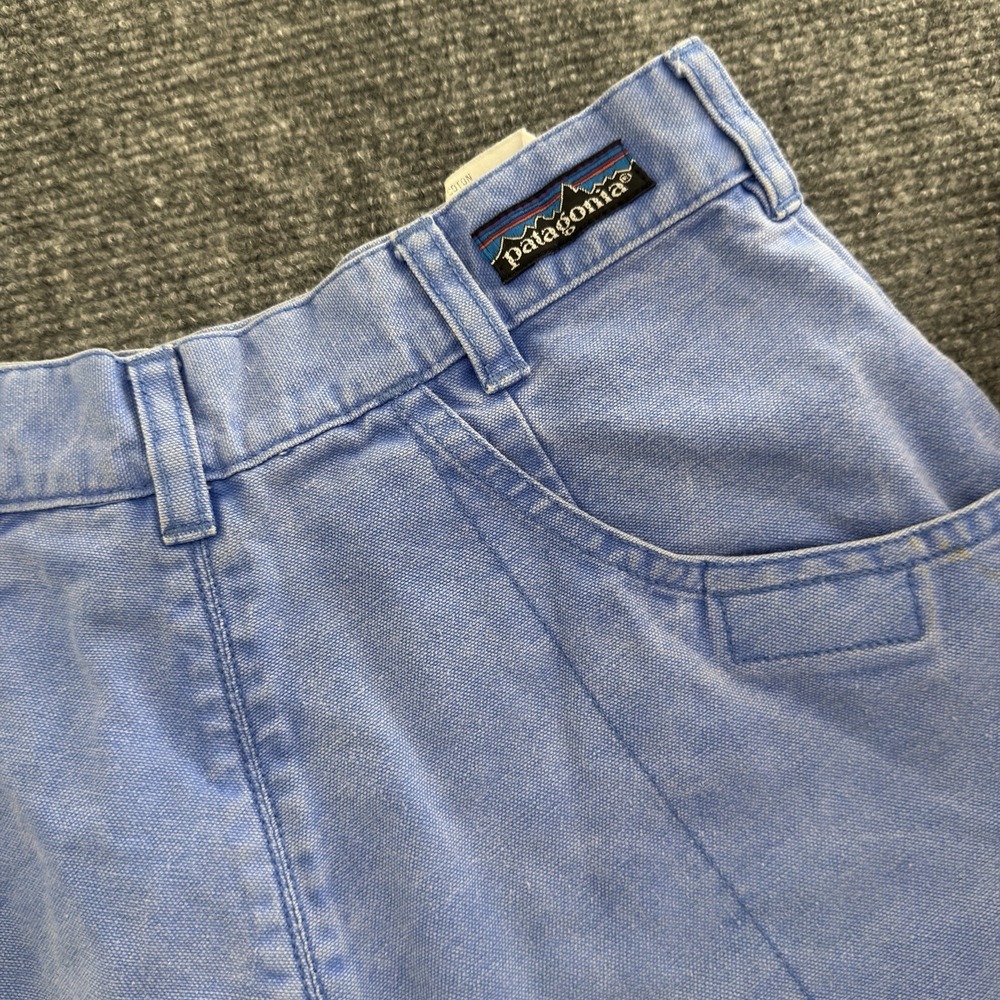 Vtg 90s Patagonia Canvas High Rise Stand Up Hiking Shorts Womens Sz 8 Purple - Picture 6 of 11